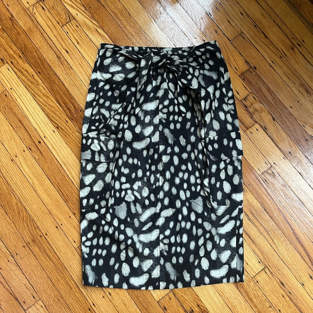 Max Mara Cotton Animal Print Skirt